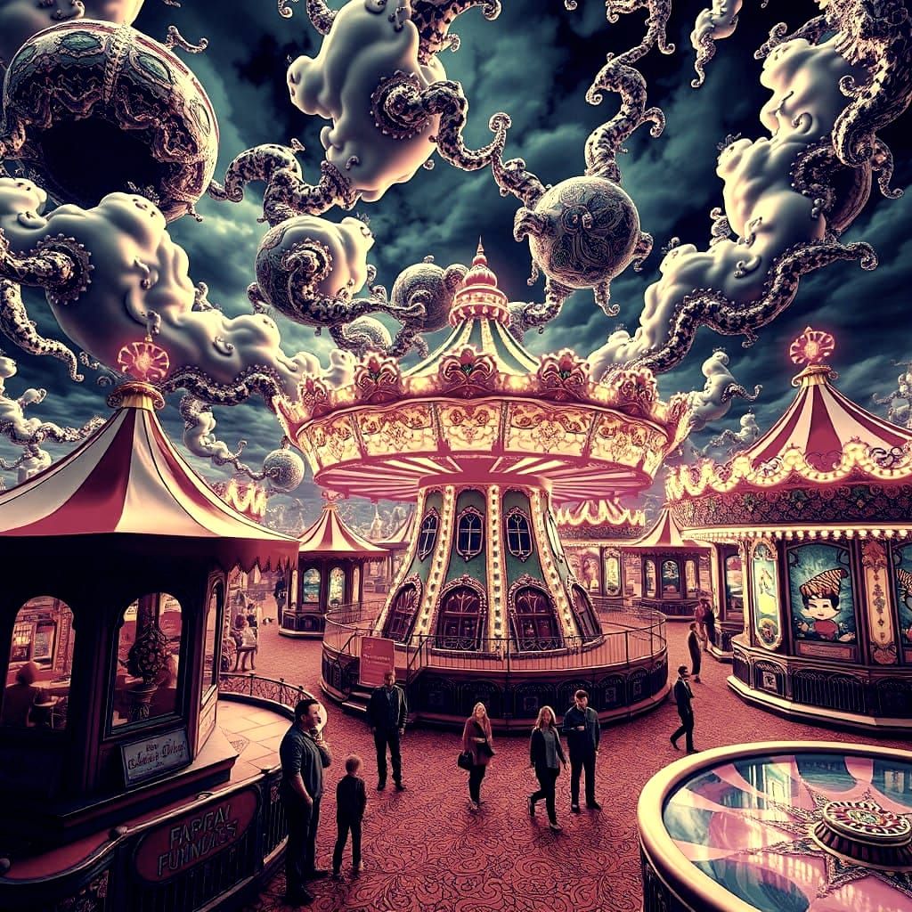 Ethereal Fractal Carnival in Vibrant Color