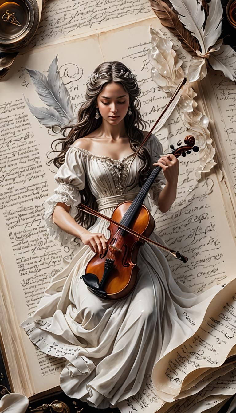 Epic Calligraphy Book with Flowing Script