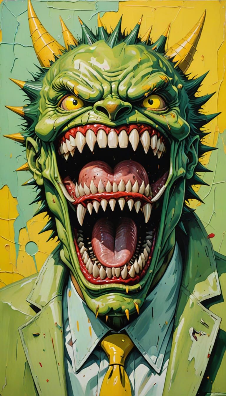 Dadaism Monster Symbolic of Hate and Jealousy