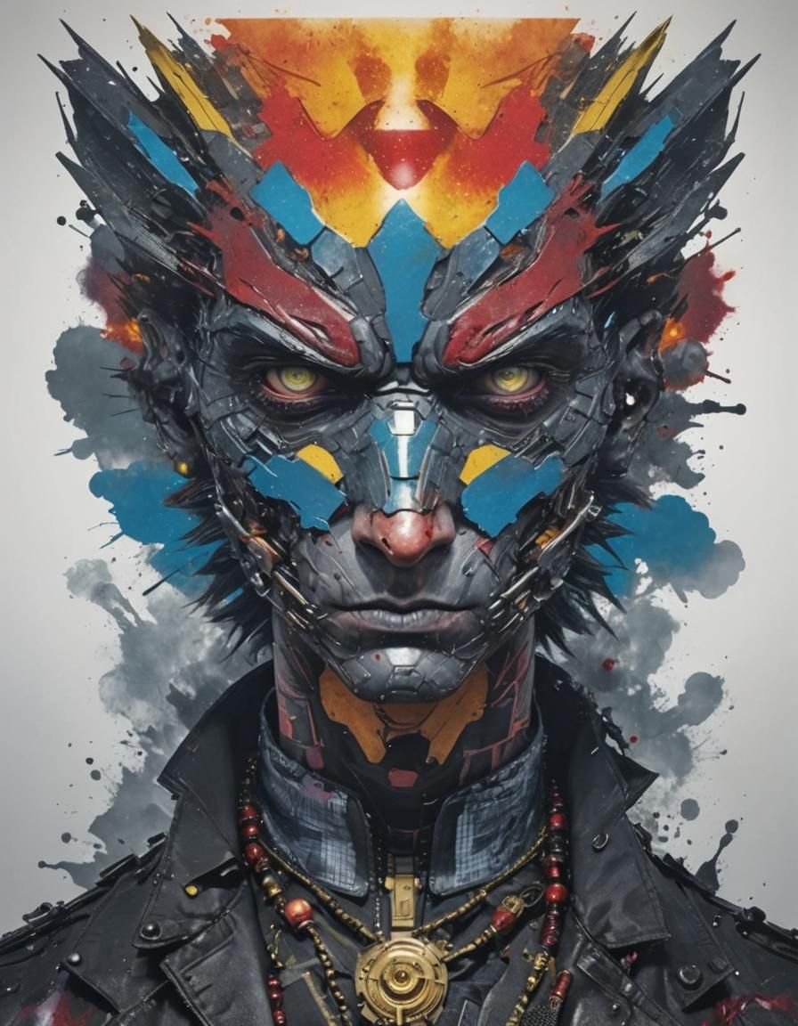 Neofuturistic Punk Fashion in Maximalist Digital Art