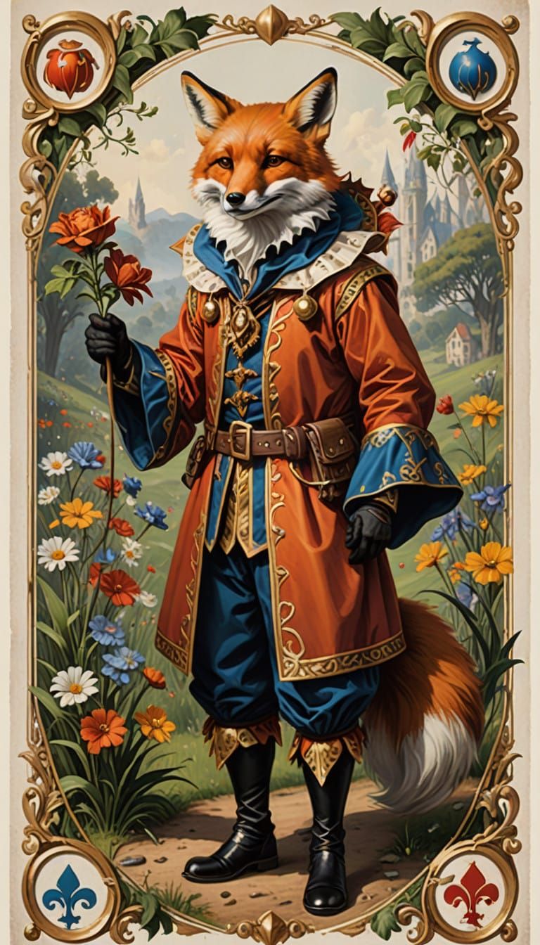 Mischief Fox in Whimsical Disguise