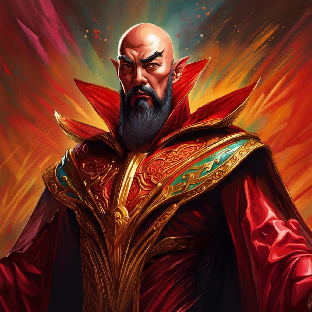 Hyperrealistic Ming the Merciless Concept Art