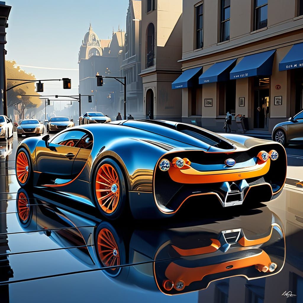 Luxury Automobile in Futuristic Style