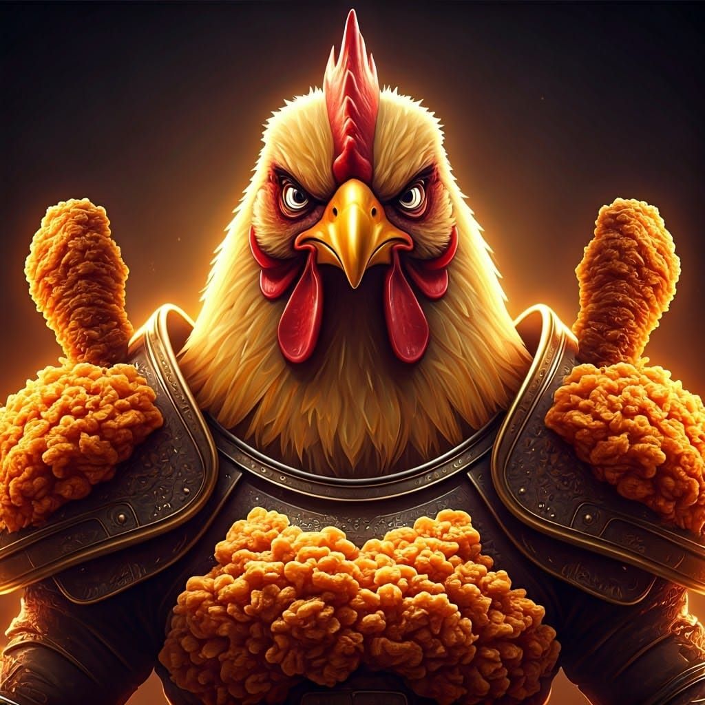 Mighty Thunder Chicken Wields KFC Wings in Epic Battle