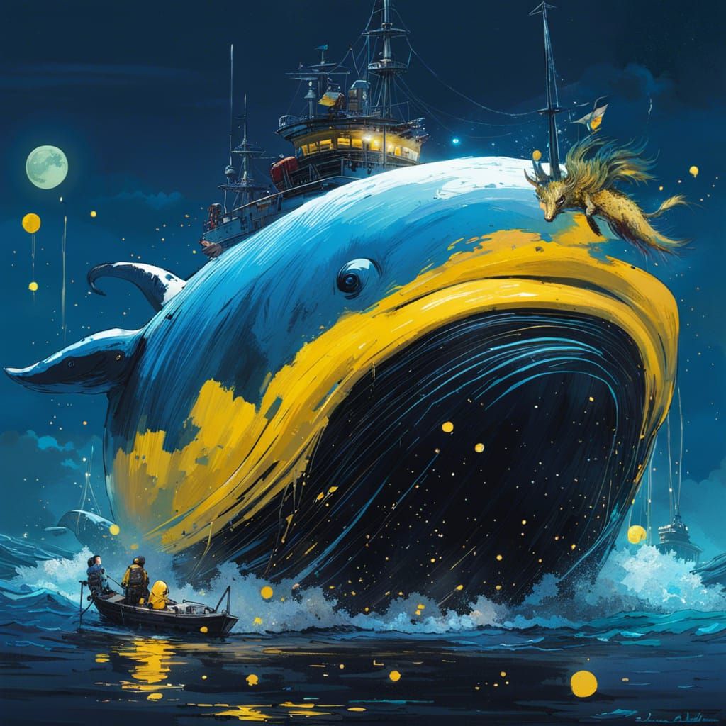 The Yellow Monster Ghost Blue Whale Rises