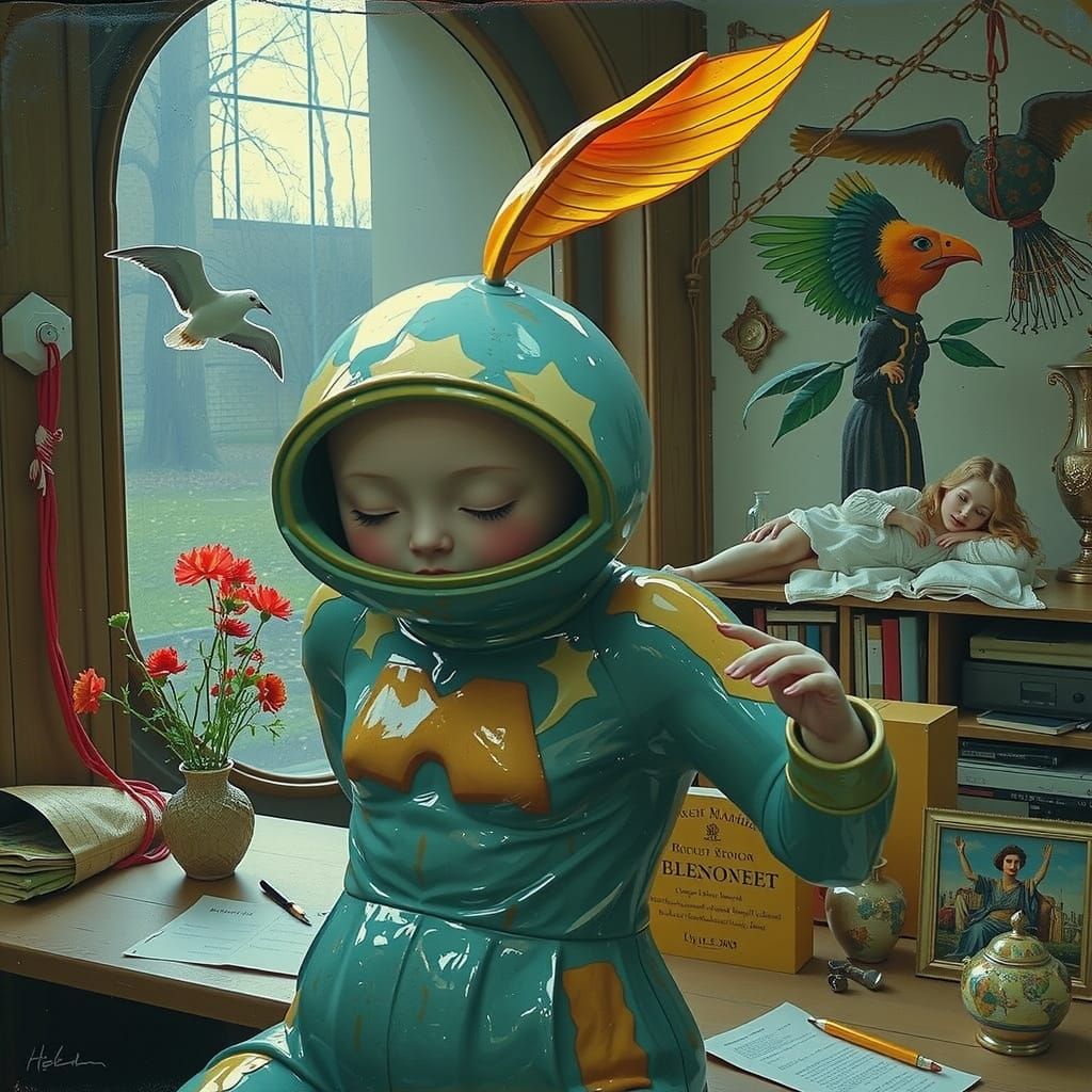 Hyperrealistic Sculpture Reflects Life and Infinity