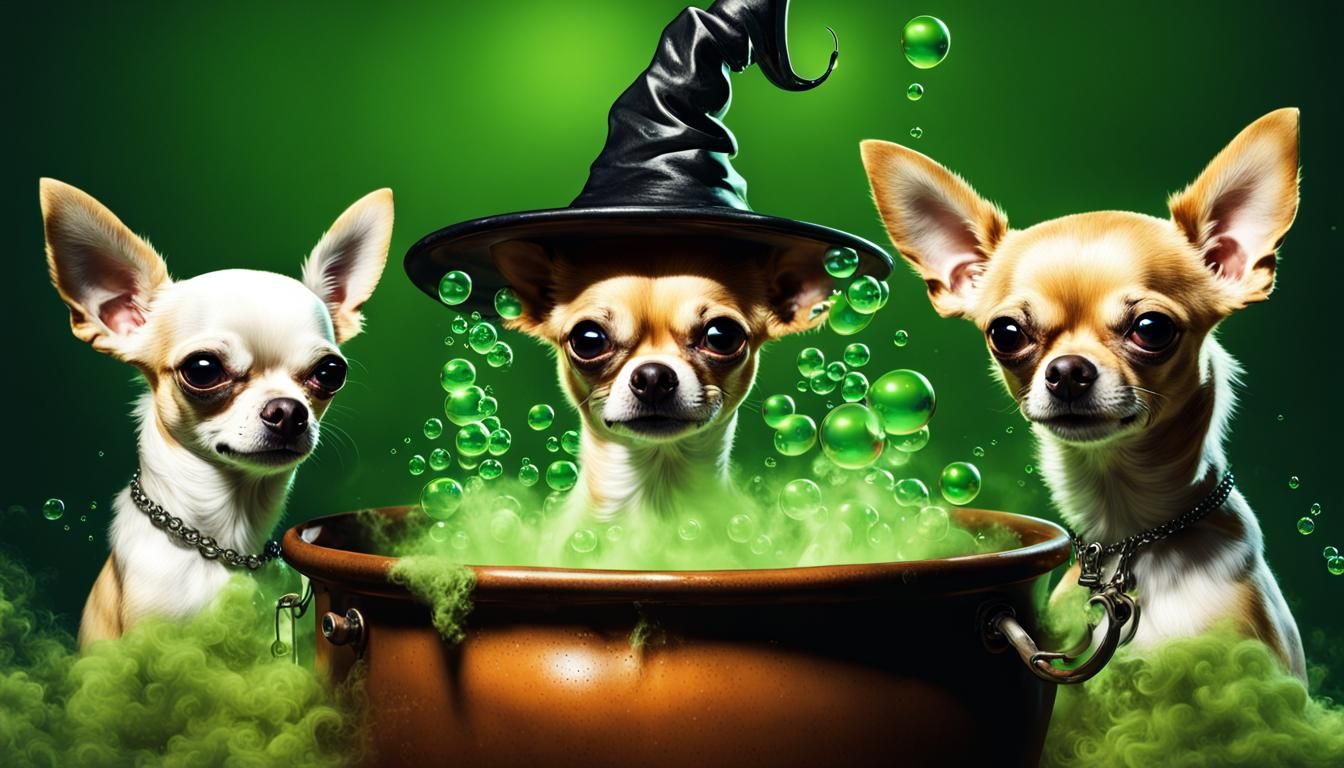 Chihuahua Witches Brew Sinister Potion
