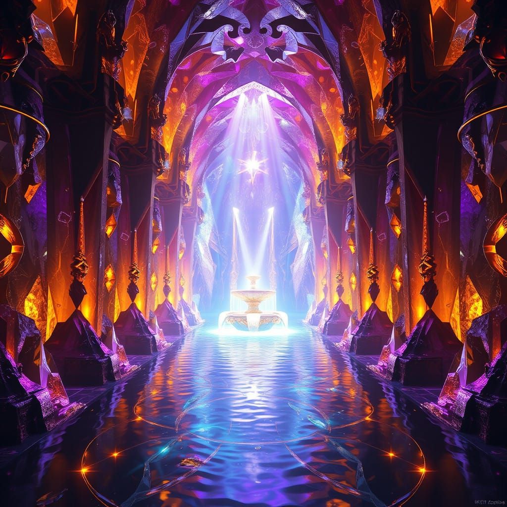 Crystal Hallway to the Breathtaking Fountain of Youth