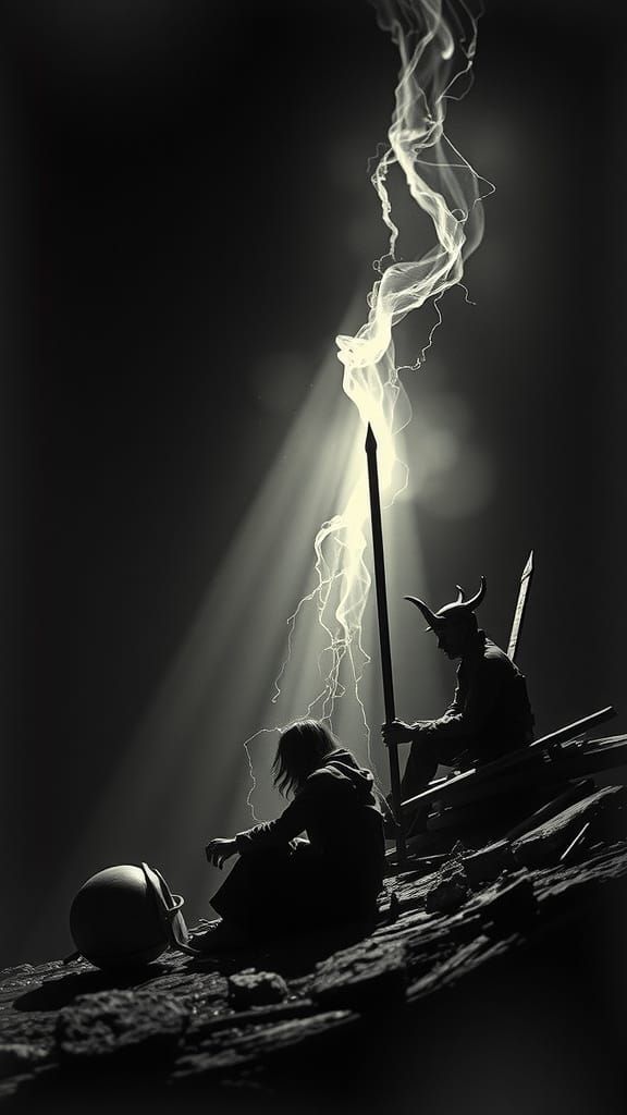 Epic Sci-fi Fantasy Art in Chiaroscuro Style