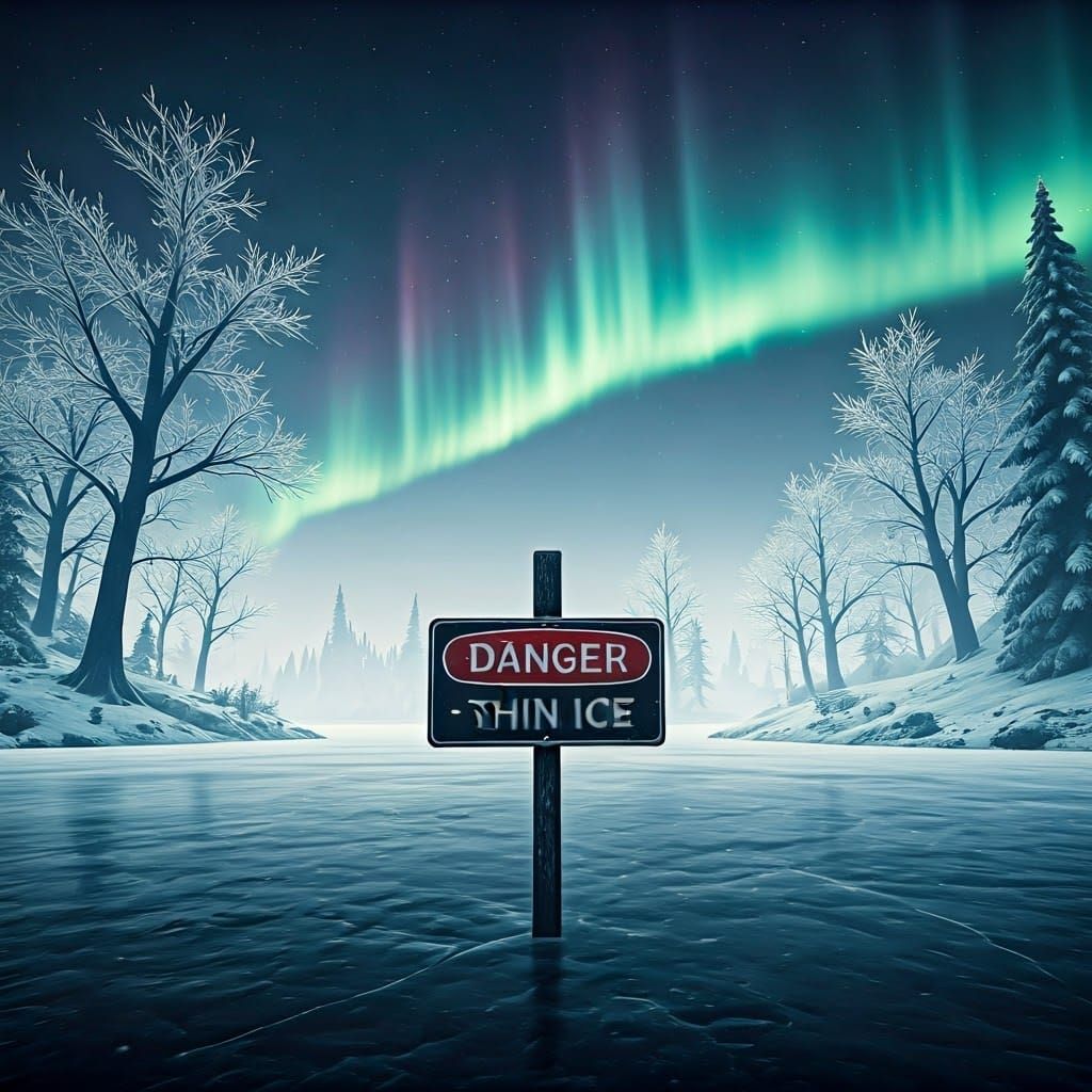 Frozen Lake of Secrets Beneath the Misty Frost