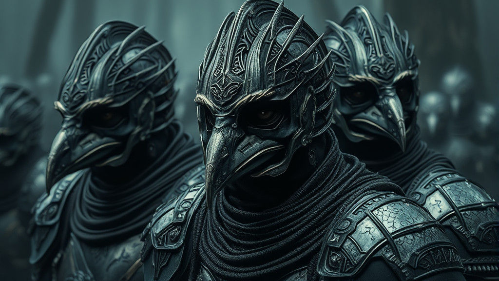 Gothic Bird-of-Prey Warriors in Haunting Armor
