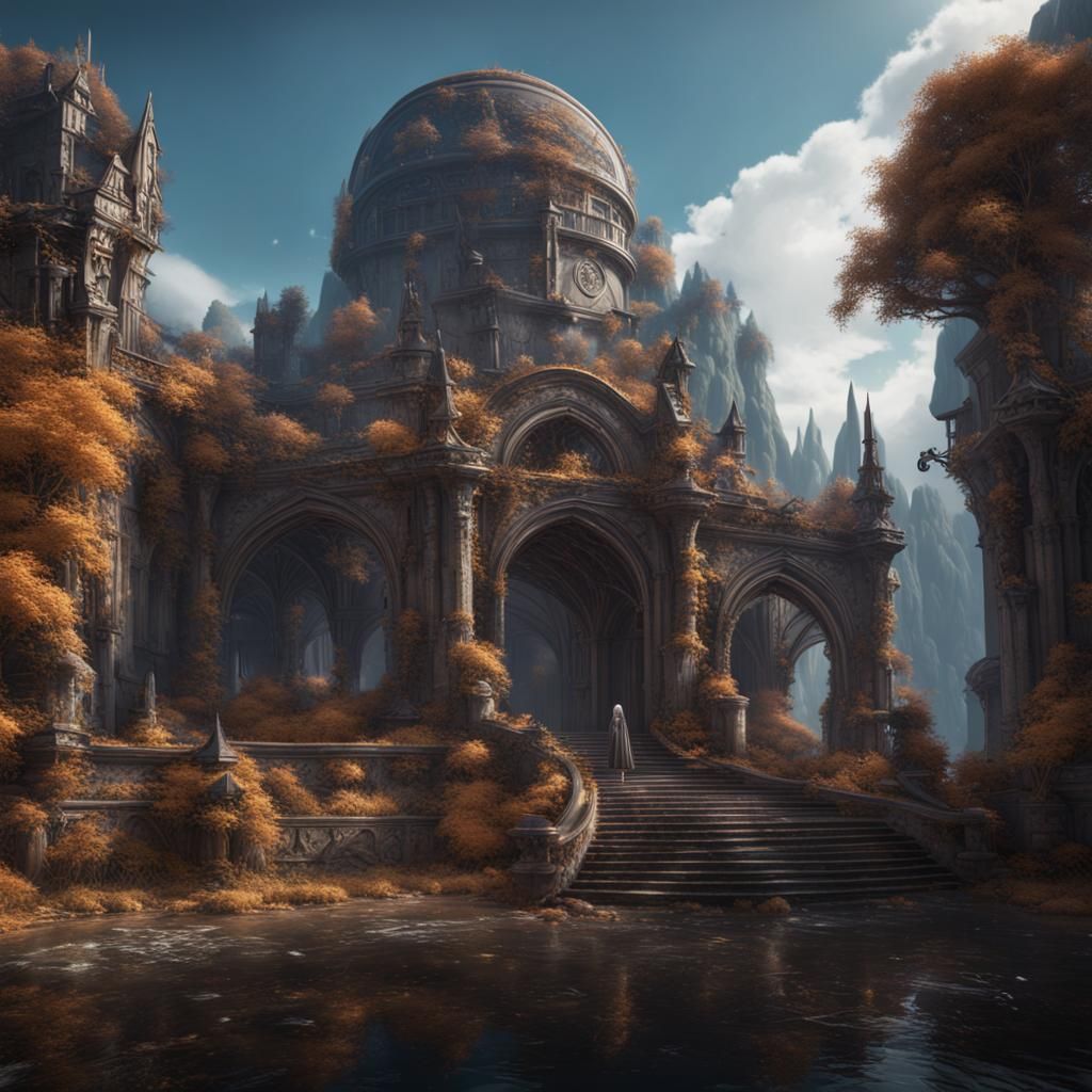 Detailed Matte Painting of Armless Figure