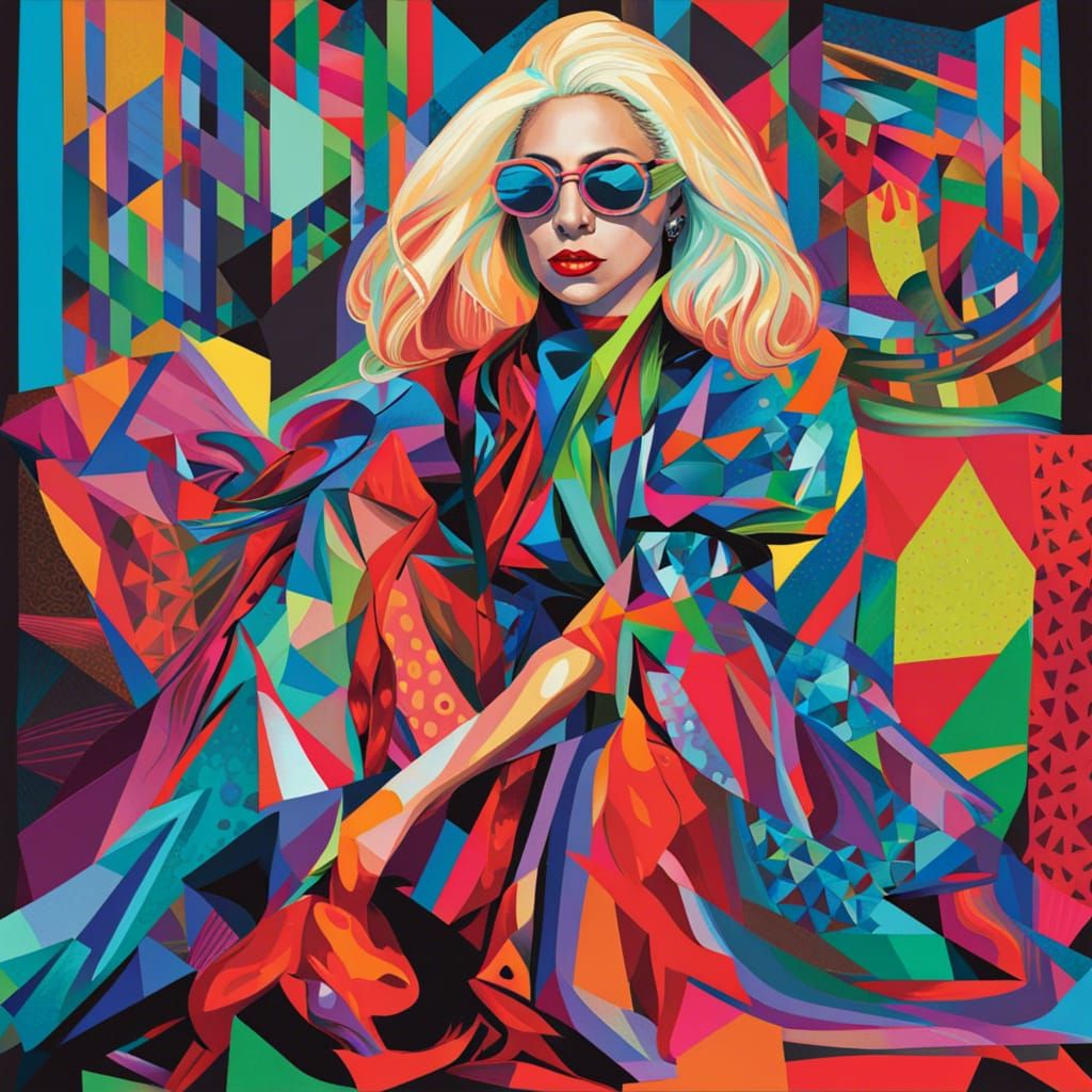Lady Gaga in Hypermodern Pop Art Portrait