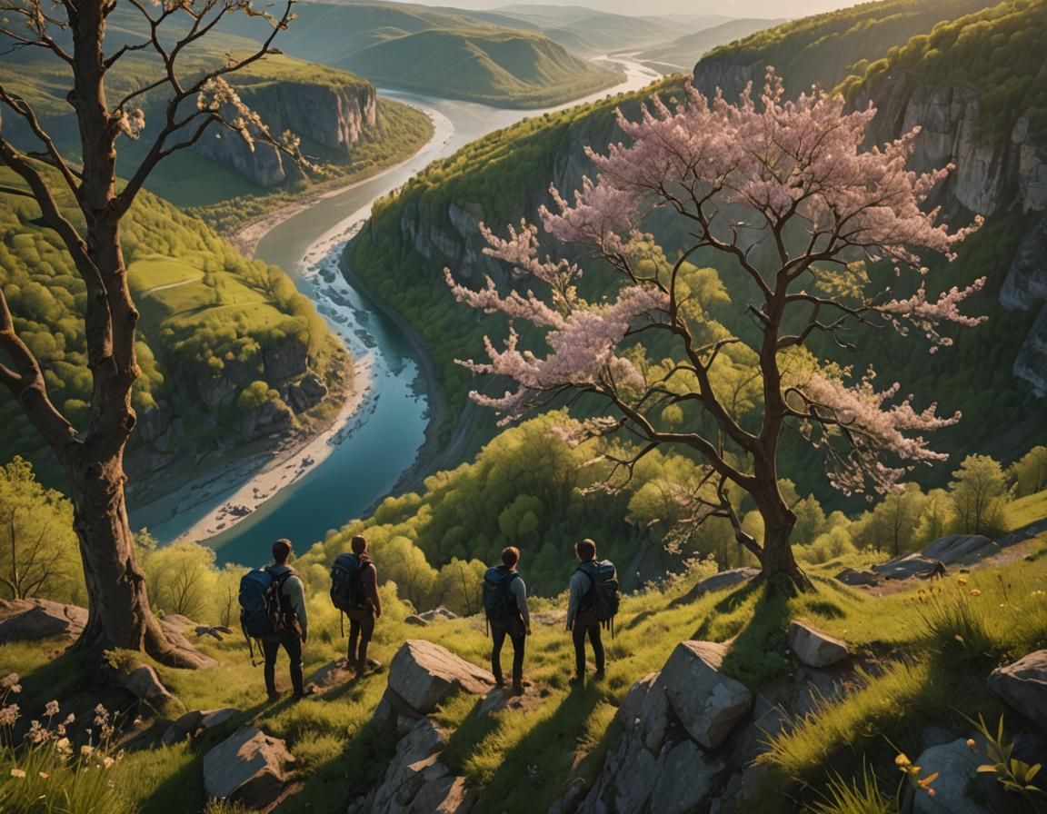 Hikers Discover Magical Valley at Magic Hour