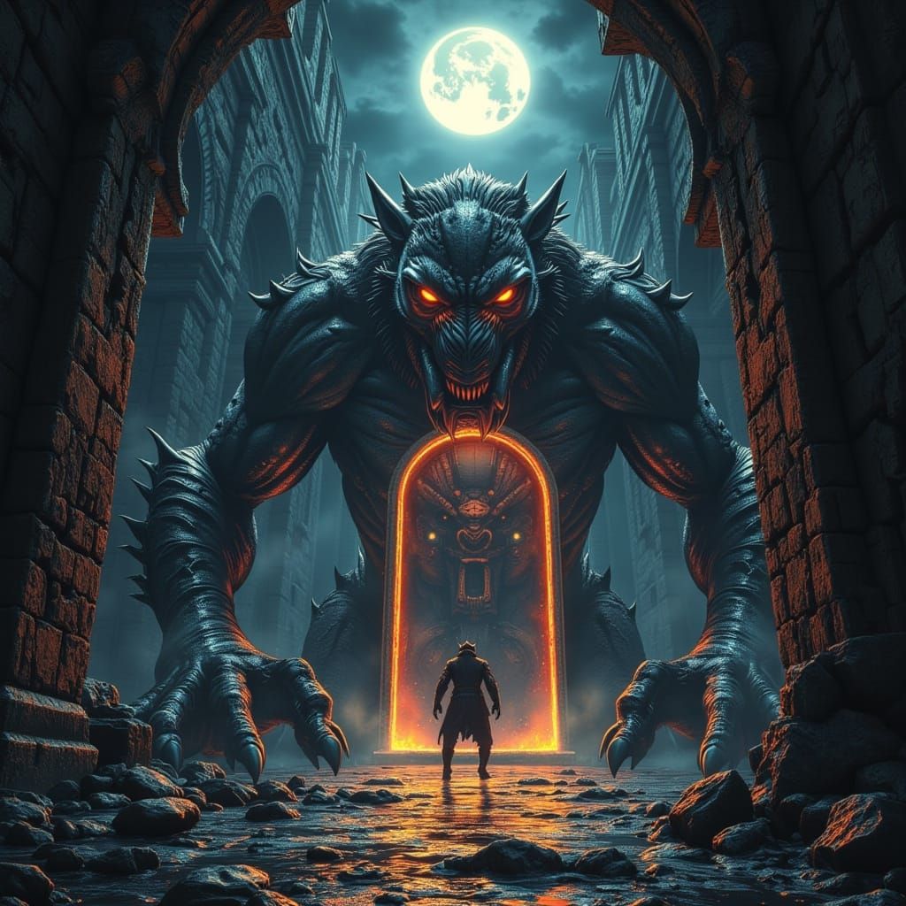 Werewolf Warrior Guards Dimensional Portal in Graphic Novel ...