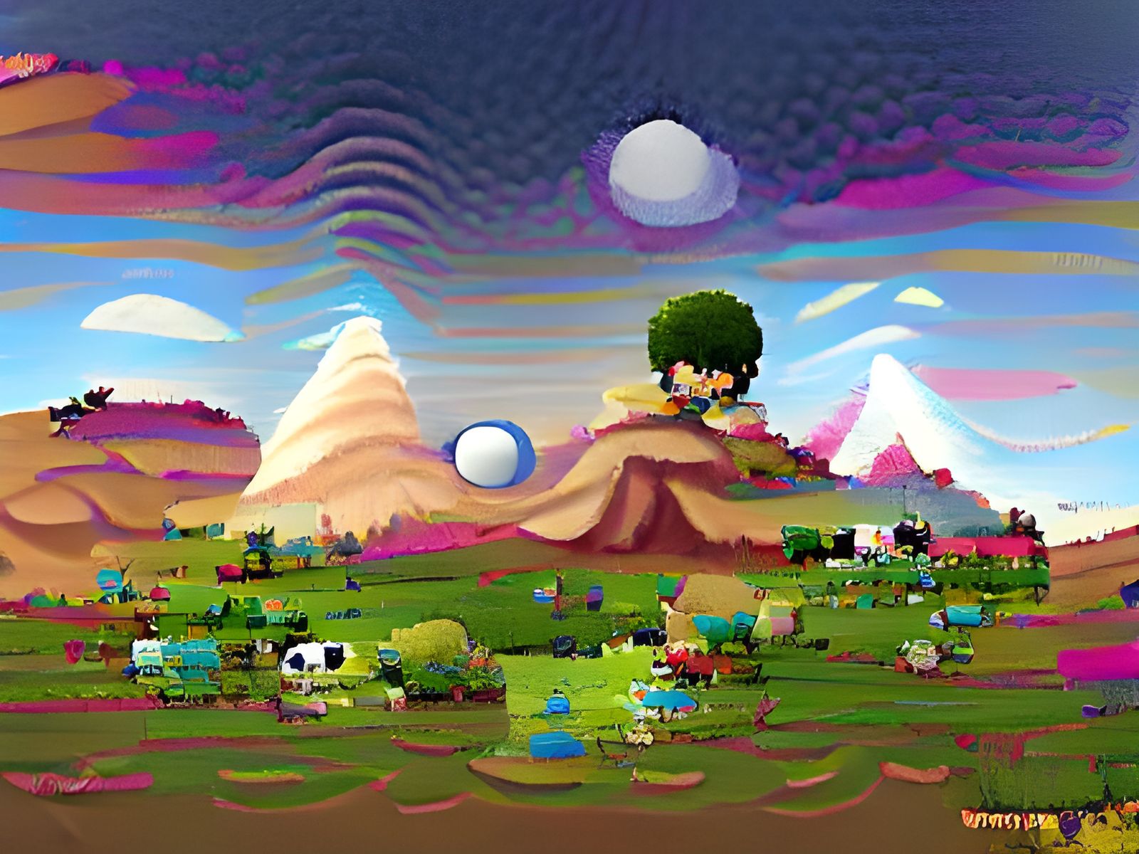 Retro 8-bit Pixel Art Landscape