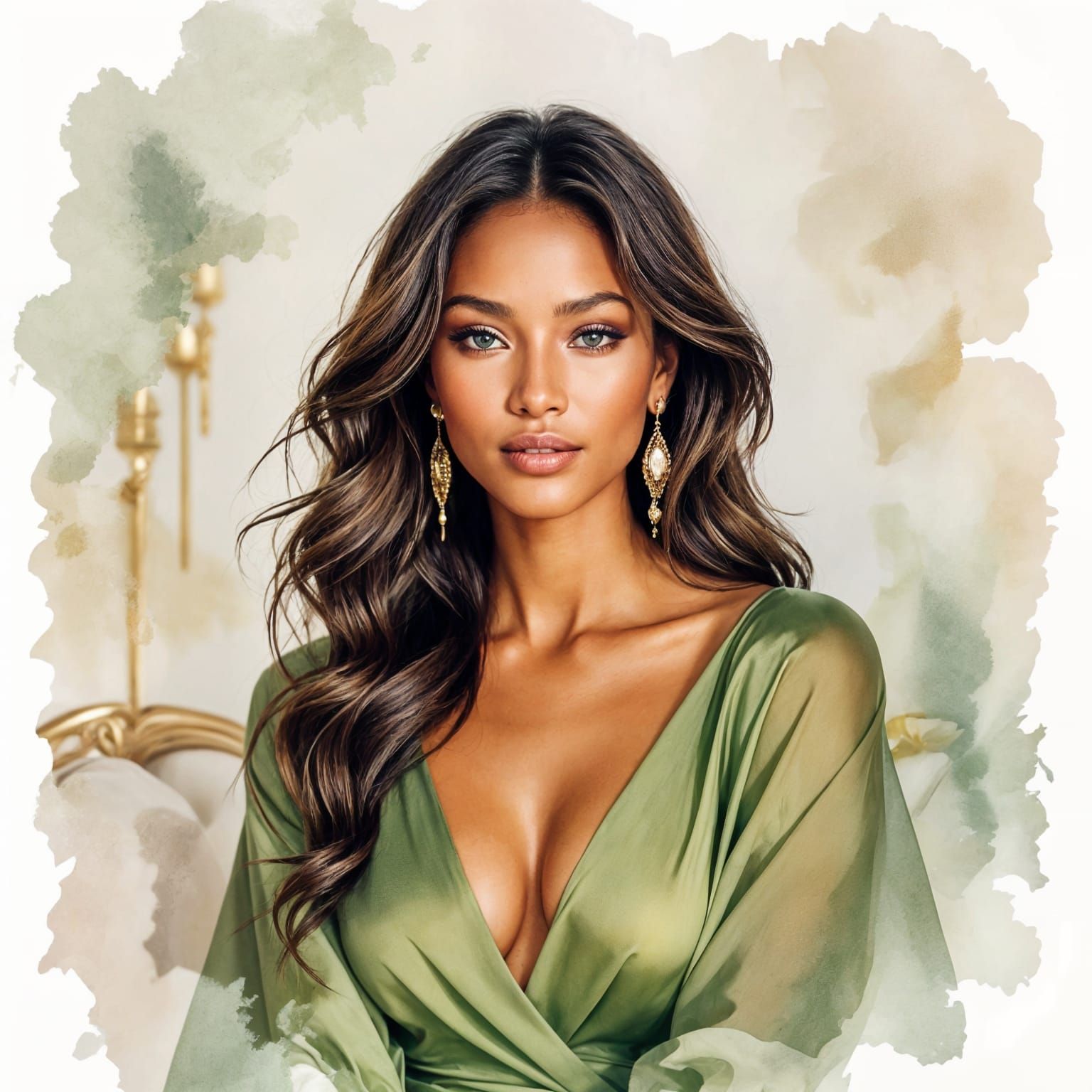 She looks like a dream - soft, graceful, and glowing.
Not just a princess, but a vision - somewhere between watercolor f...