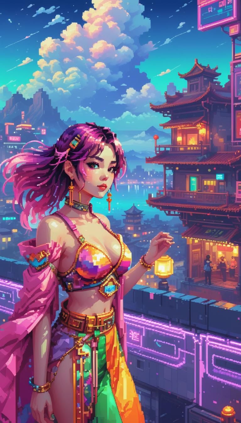 Pixel Art: Chinatown