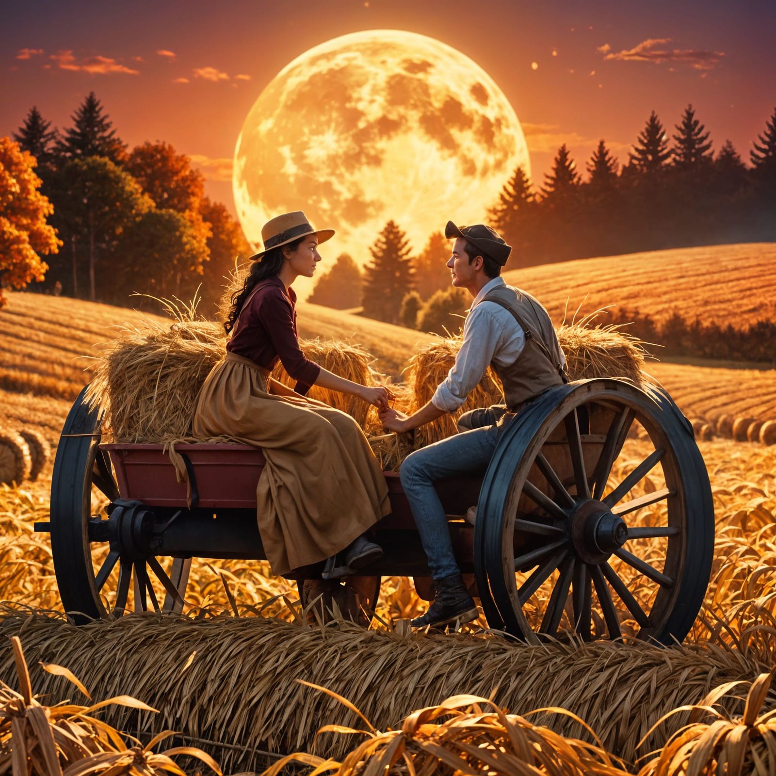 Hayride Under a Harvest Moon