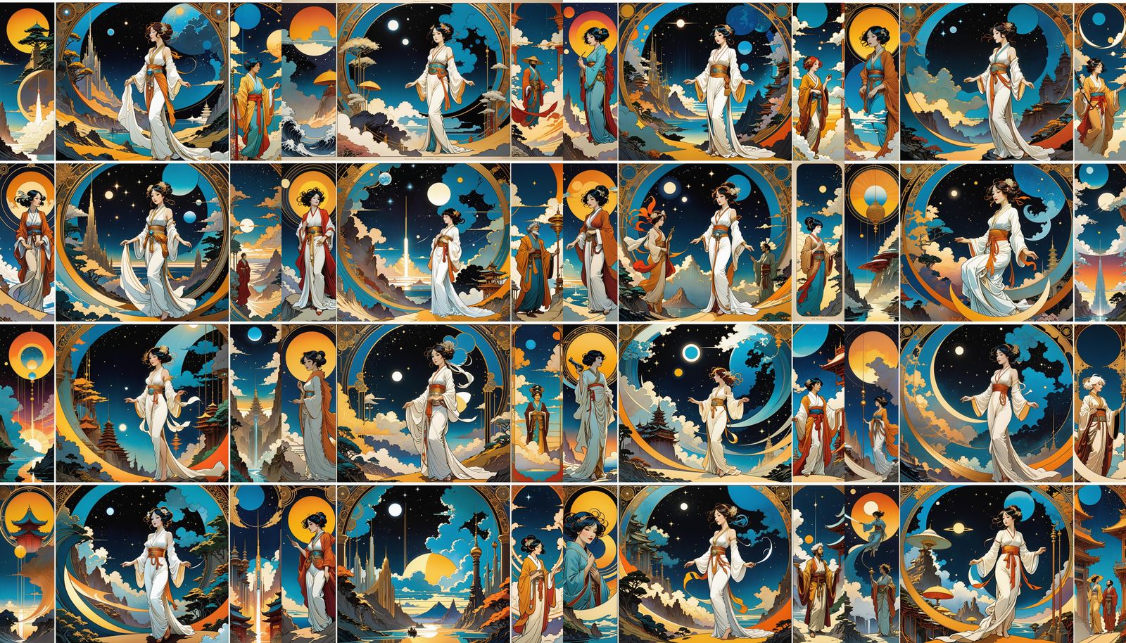 Futuristic Graphic Novel Illustration in Deep Colors