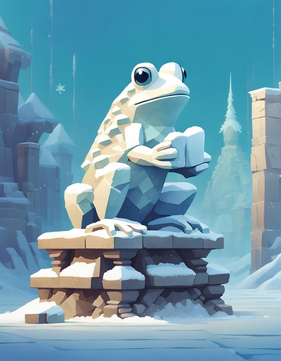 Frosted Relics of Ancient Snowy Metropolis