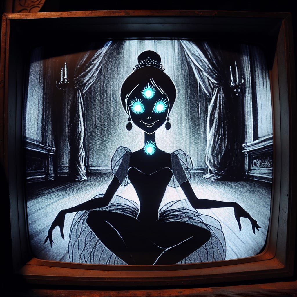 Mysterious Princess in Abandoned Throne Room