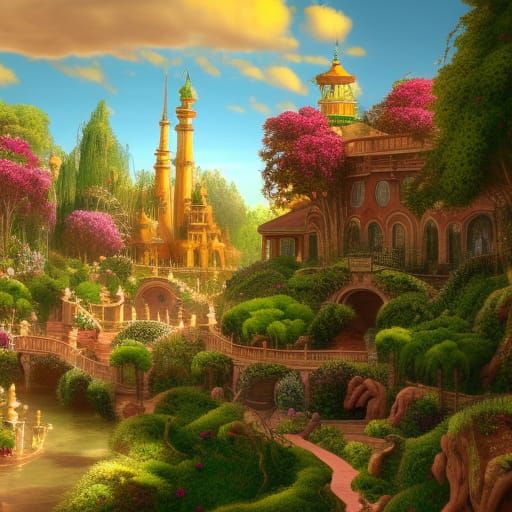 Fantastical Paradise Gardens in Deep Color