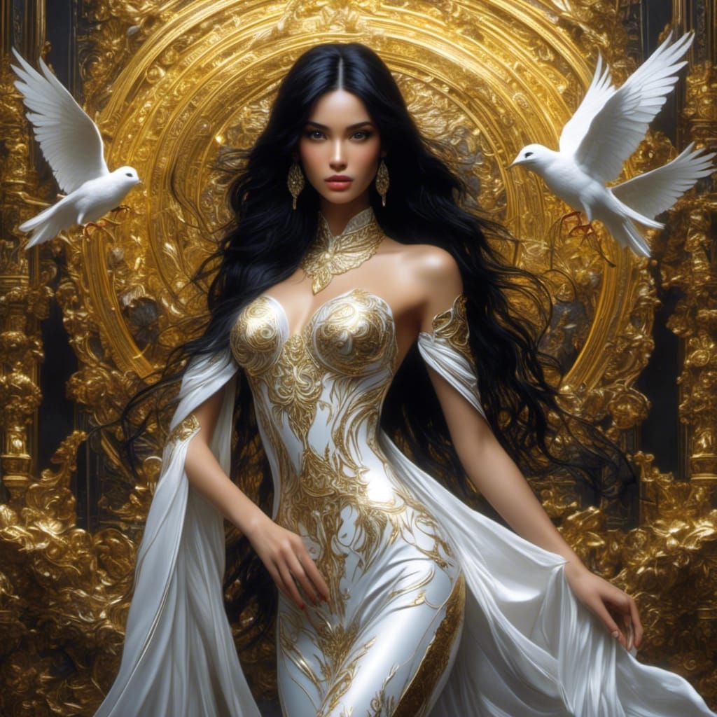 Beautiful Woman Portrait in Hyperreal Style