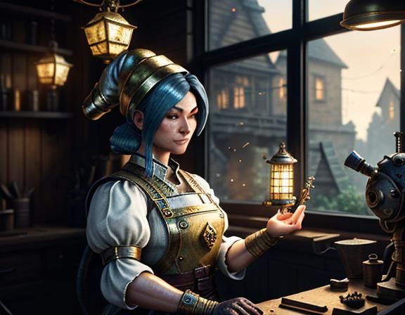 Gnome Repairs Automaton: 3D Game Cinematic Graphics