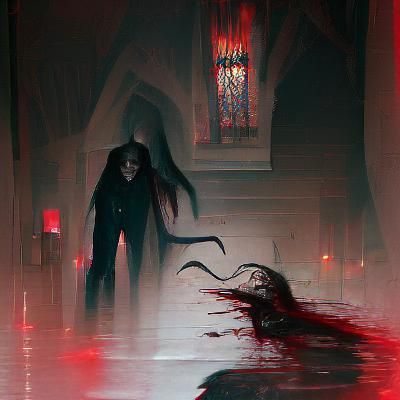 Sinister Image of Death in Dramatic Lighting