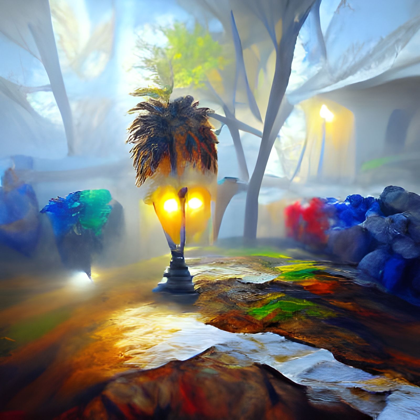 Ethereal Lights Emerge from Volumetric Fog