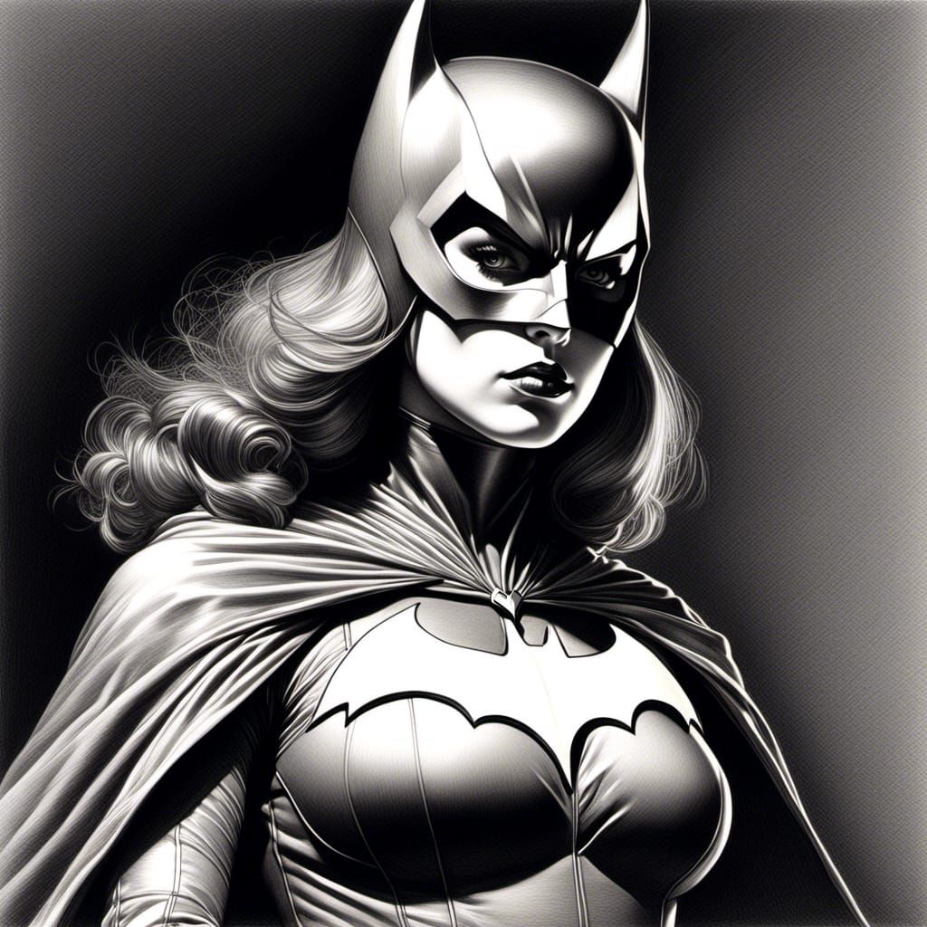 Batgirl Portrait in the Style of Dutch Masters