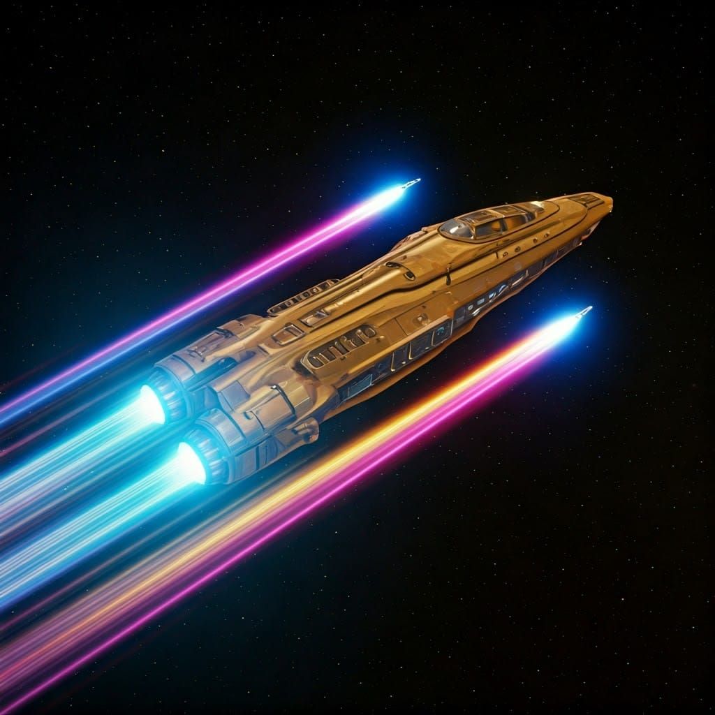 Epic Retrofuturistic Spacecraft Masterpiece in 8K Resolution