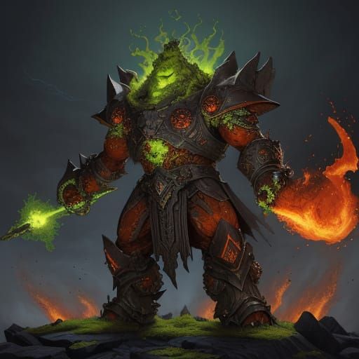 Colossal Molten Stone Ogre as Cataclysm Herald
