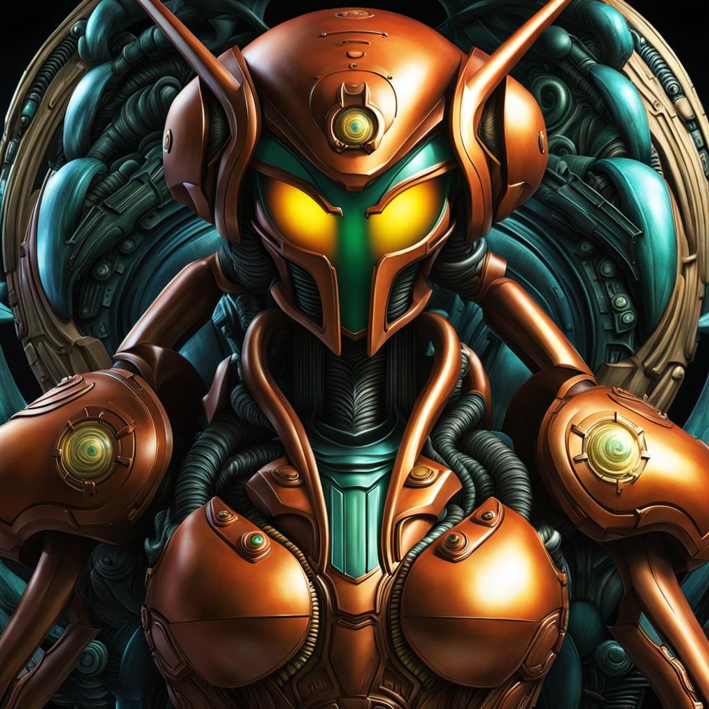 The world of Nintendo and Samus Aran/ Metroid H.R. Giger 8K resolution