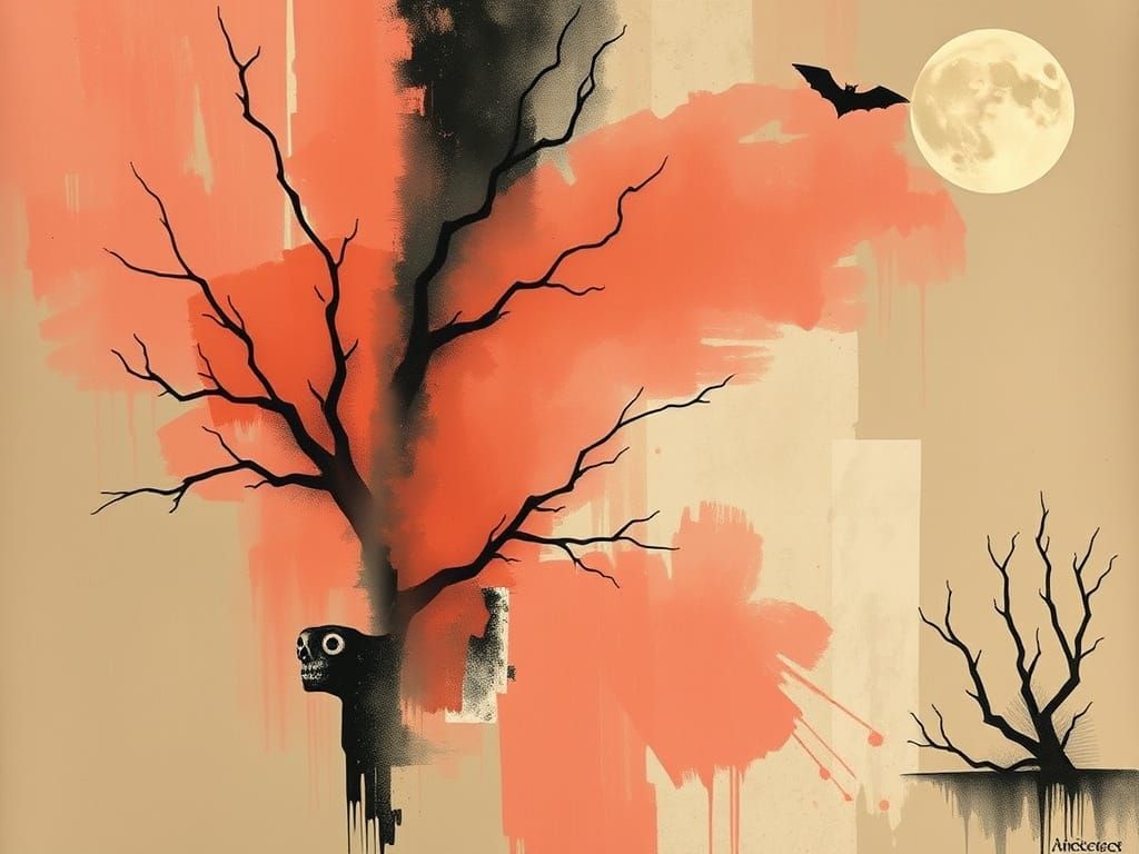 Mysterious Smoggy Cityscape at Dusk