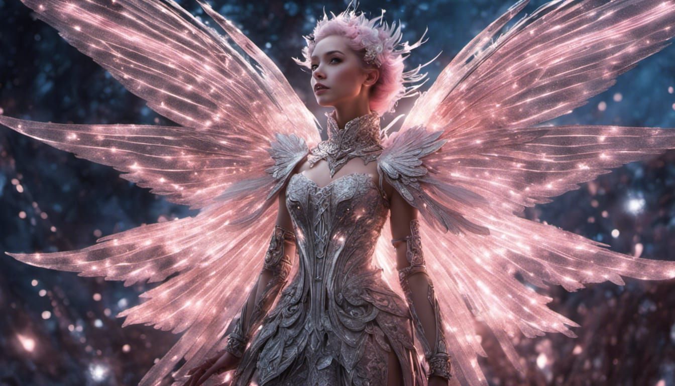 Glittering Fairy Warrior in Epic Armor