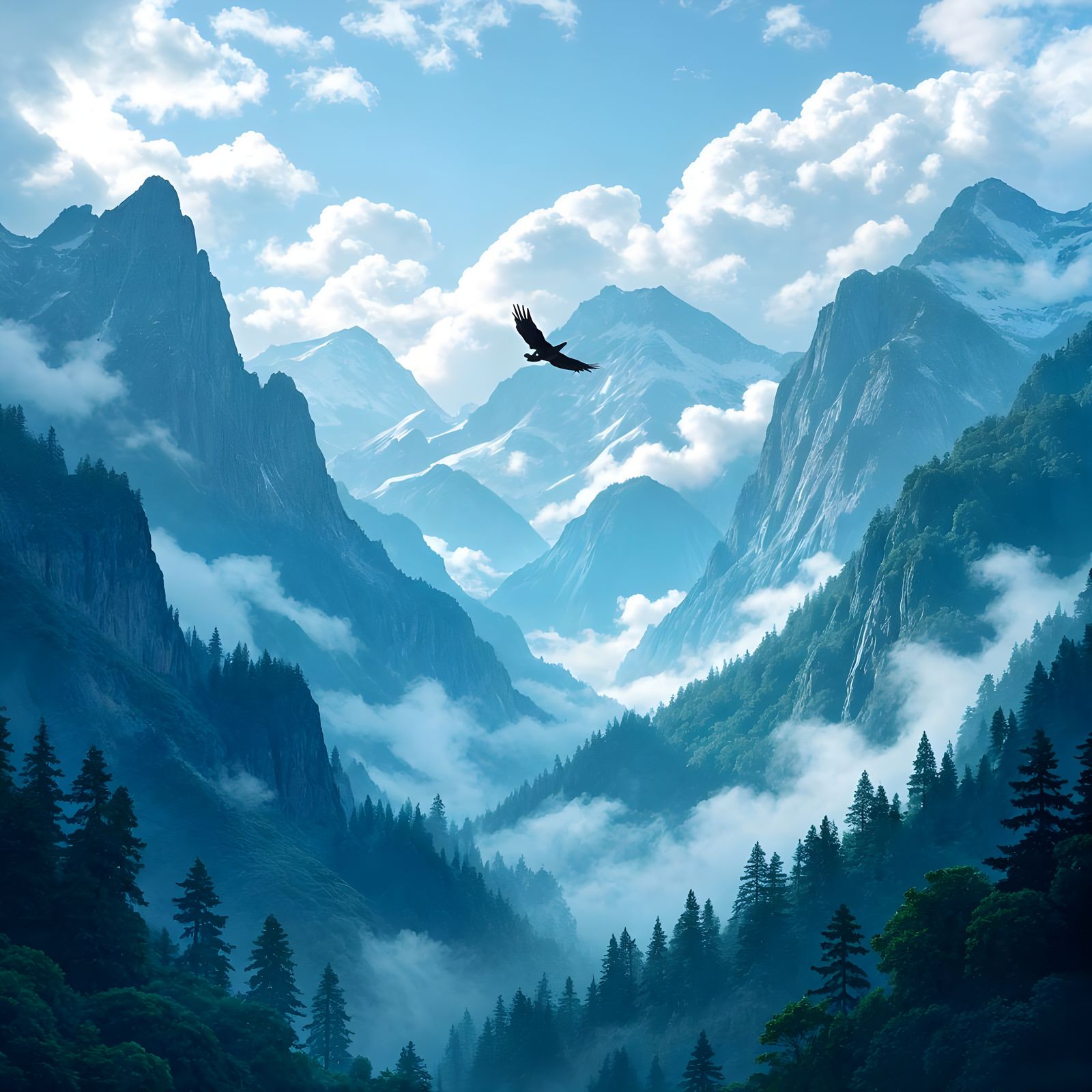 Emerald Mountains Landscape