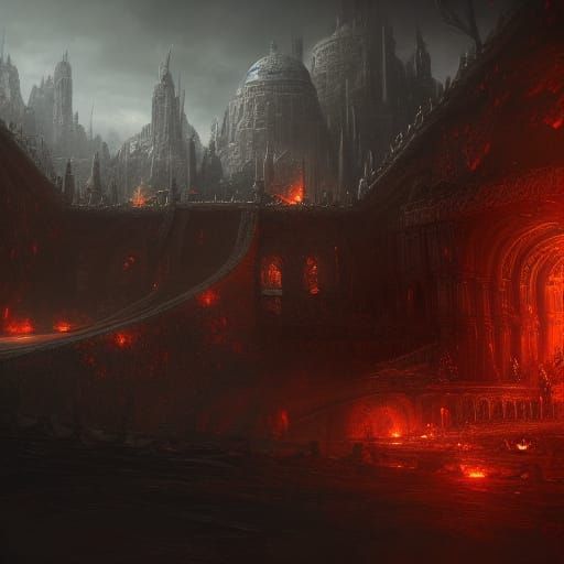 Black Rose in Ashes: Detailed Matte Painting