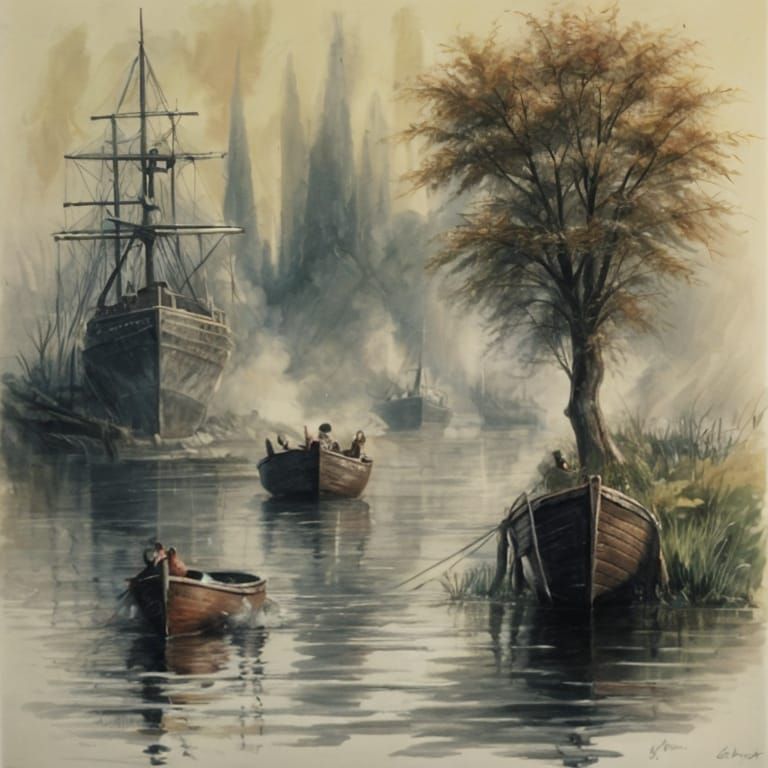 Vibrant Summer Garden Scene in Impasto Oil Painting