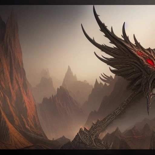 Fantastical Shadow Claw Matte Painting in Deep Color