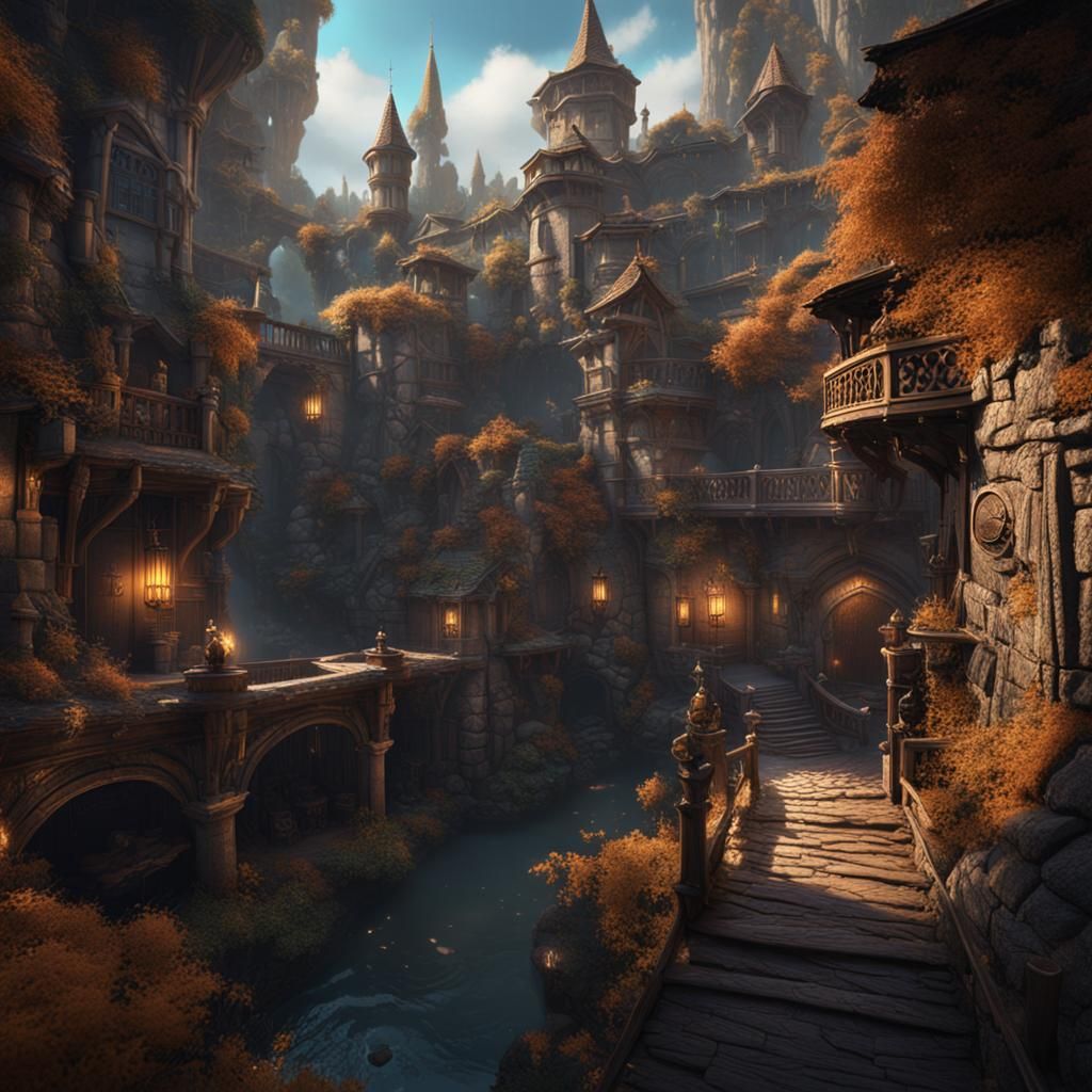 Fantastical Thief in Detailed Matte Painting