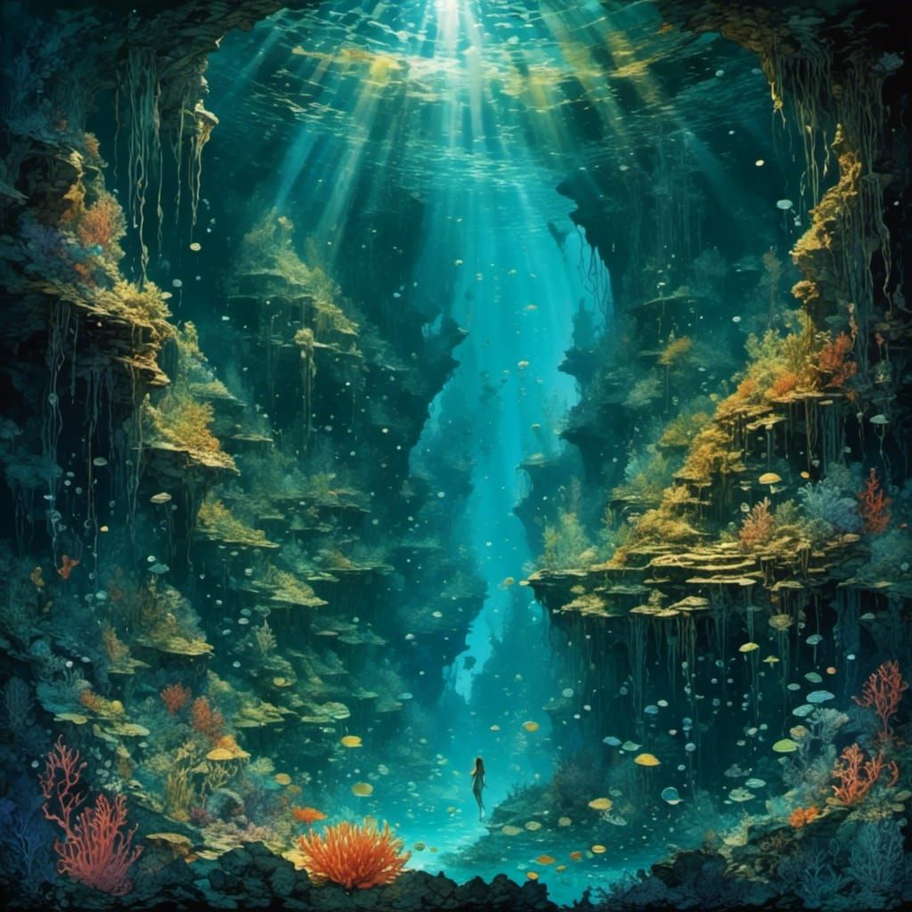 Enchanted Mermaid in Sparkling Cenote