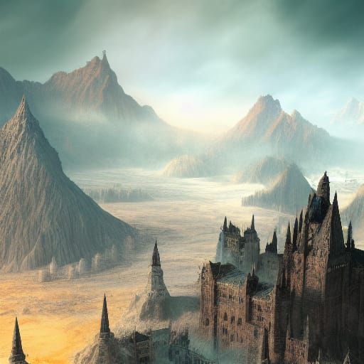 Detailed Fantasy Figure in Deep Color