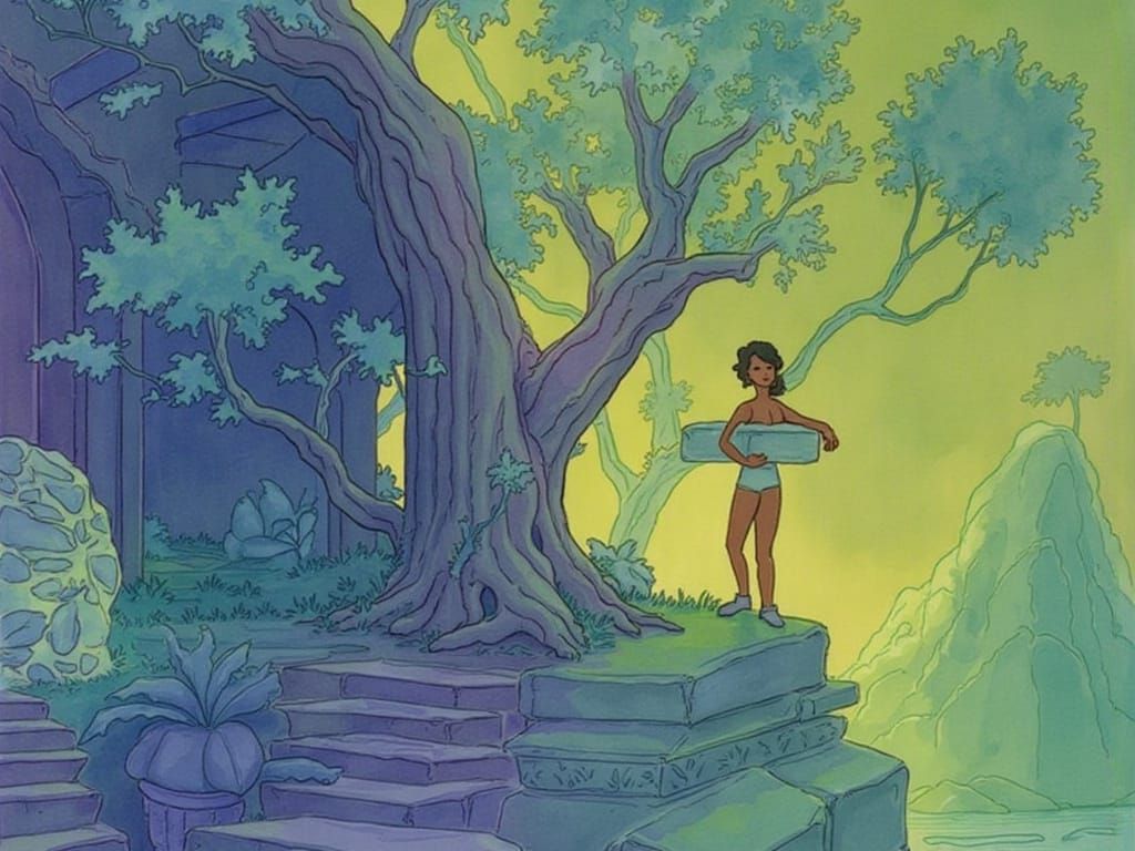 Stylized Cat Illustration with Dreamlike Qualities