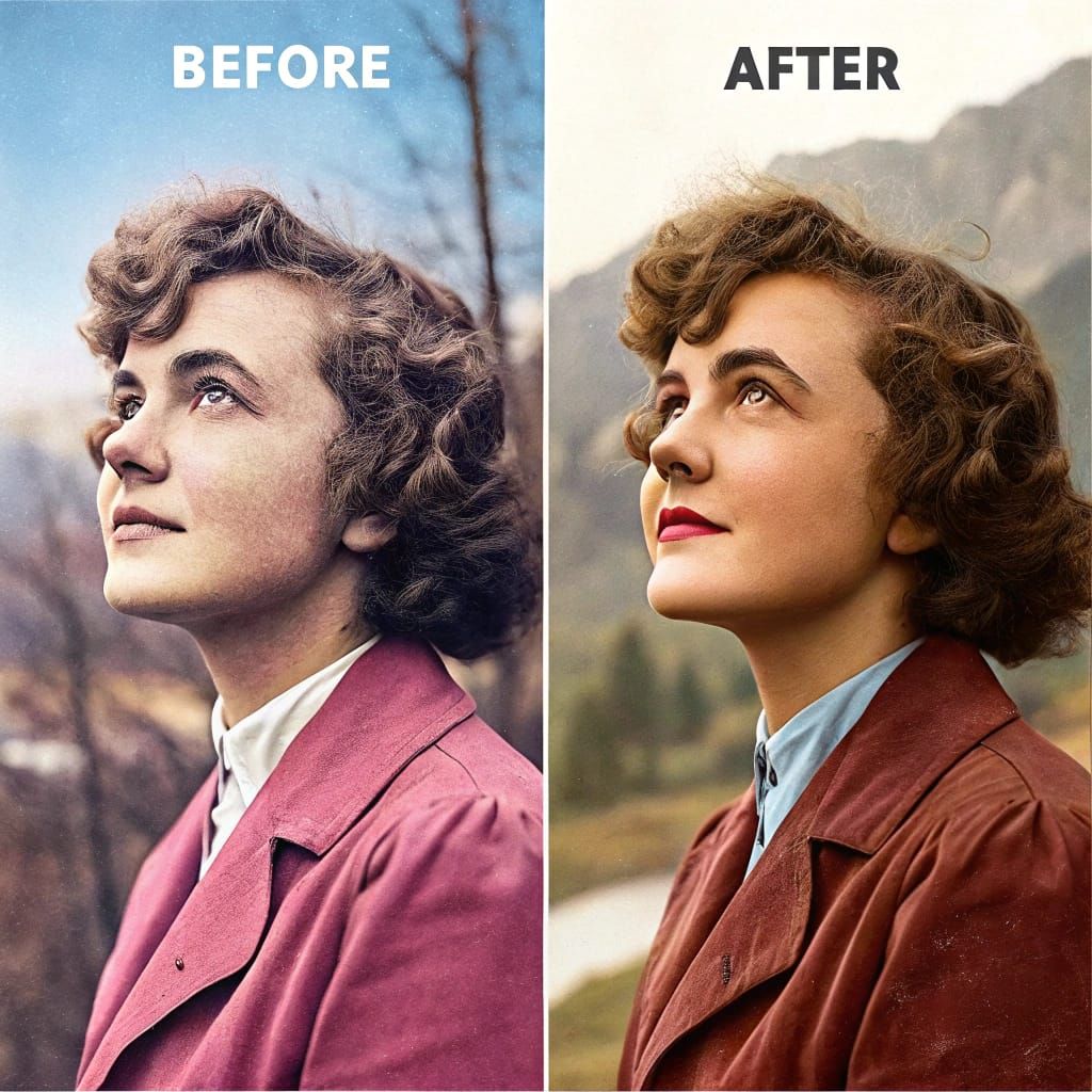 Restored Photograph: Enhanced Clarity and Detail
