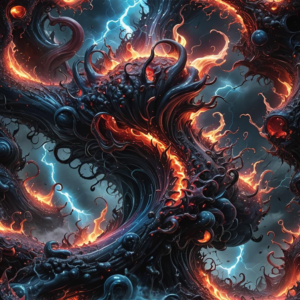 Demonic Slugs Erupting in a Molten Flood
