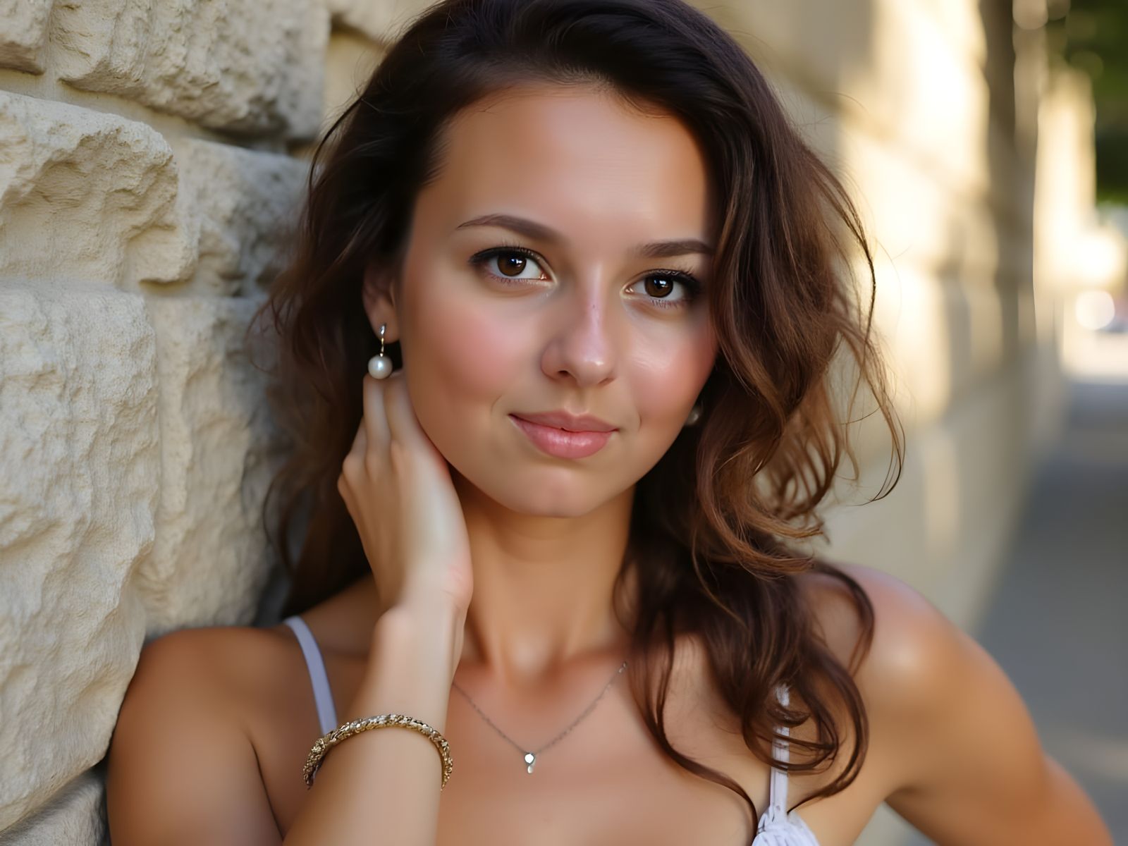 Elegant Russian Beauty in Luxury Fashion Style