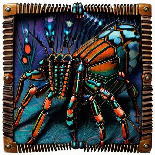 Antique Arthropod Plays Accordion in Ambercore Style