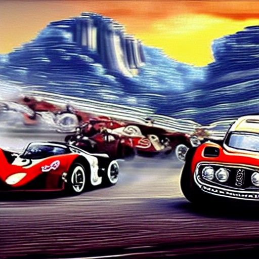Modern Car Race in Ancient Greece
